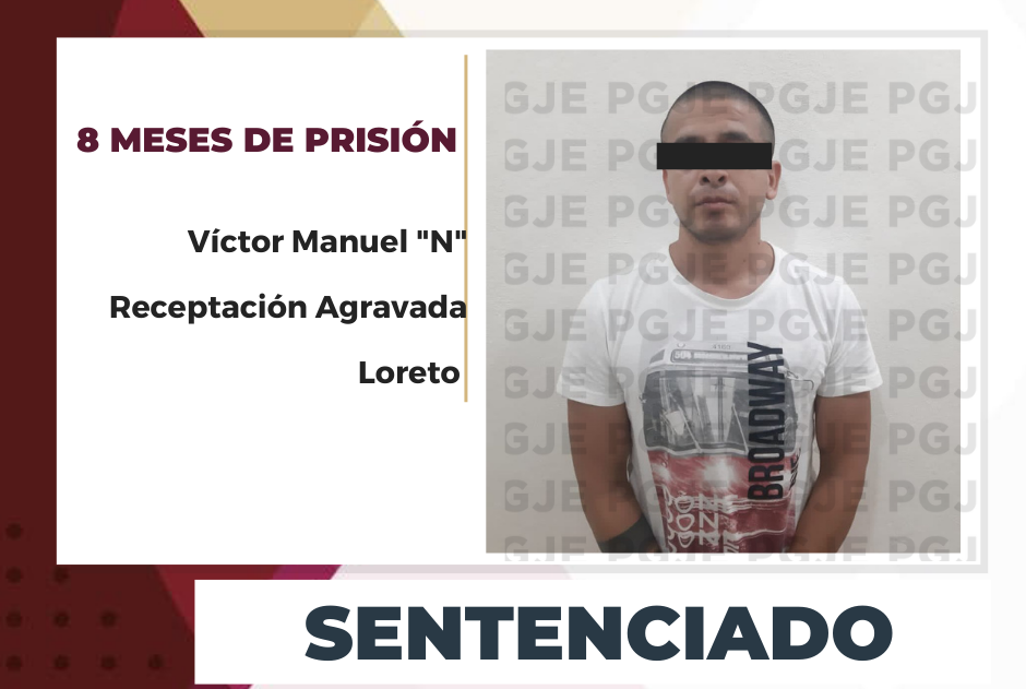 Sentencian a sujeto culpable de receptación agravada en Loreto
