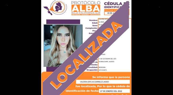 Encontraron sin vida a Valeria, la joven tapatía desaparecida en Los Cabos