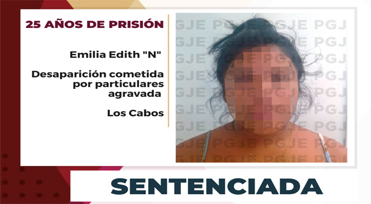 Sentenciada a 25 años de prisión por desaparición forzada en CSL