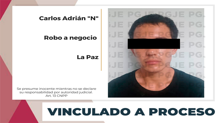 Prisión preventiva a imputado por robo a un Oxxo en La Paz