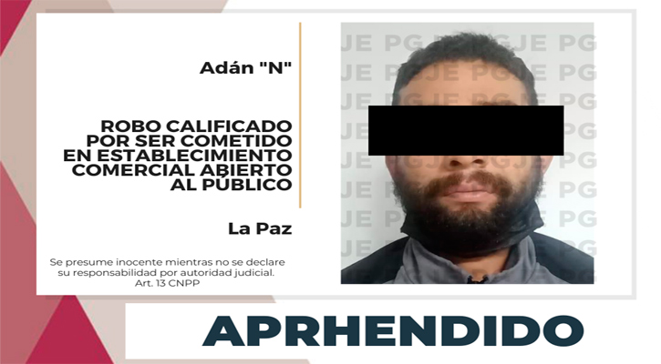 Prisión preventiva a imputado por robo en tienda Soriana Híper en La Paz