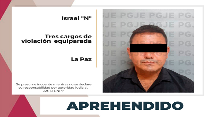Aprehenden a probable responsable de tres cargos de violación en La Paz