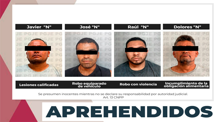 Aprehenden a 4 personas en BCS por la comisión de diversos delitos Aprehenden a 4 personas en BCS por la comisión de diversos delitos