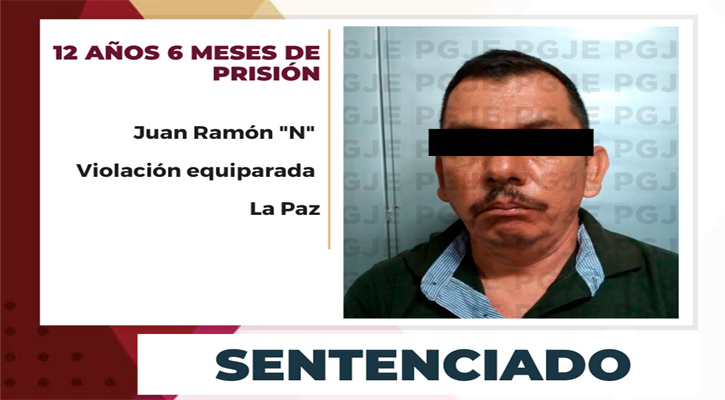 Sentenciado a 12.6 años por violación equiparada en La Paz