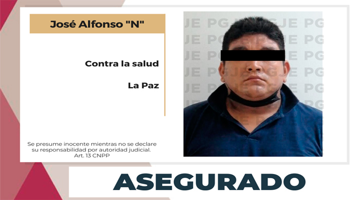 Detienen a sujeto con 625 dosis de cristal en La Paz