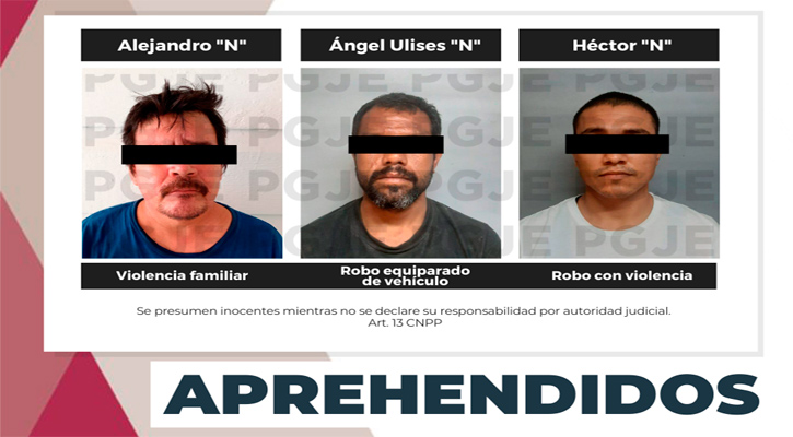 Aseguran a 3 probables responsables de delitos en La Paz y Mulegé