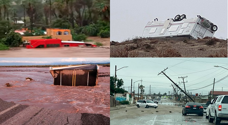 Evalúan daños por “Kay” en Mulegé; cortes de carreteras e inundaciones es lo principal
