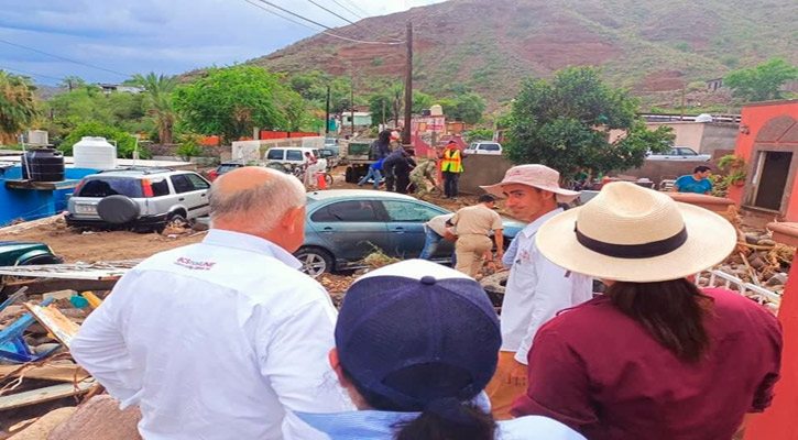 Rehabilitan vialidades y viviendas afectadas por lluvias en Mulegé