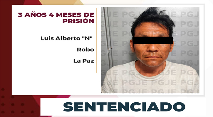 Sentenciado a 3 años 4 meses de prisión por robo al negocio Rico Pollo en La Paz