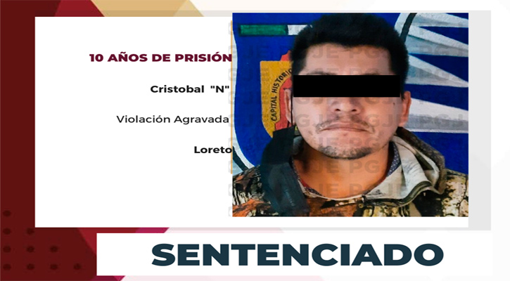 Pasará 10 años en prisión por violación en Loreto