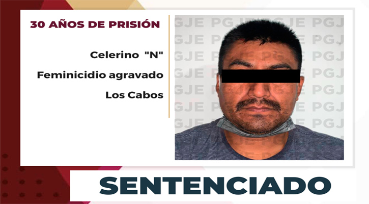Sentencia de 30 años prisión a sujeto por feminicidio en SJC