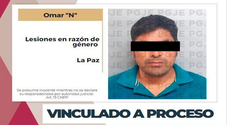 Quedó en prisión preventiva y vinculado a proceso por lesiones en razón de género en La Paz