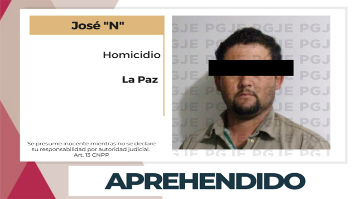 Aprehenden a sujeto por homicidio en Todos Santos