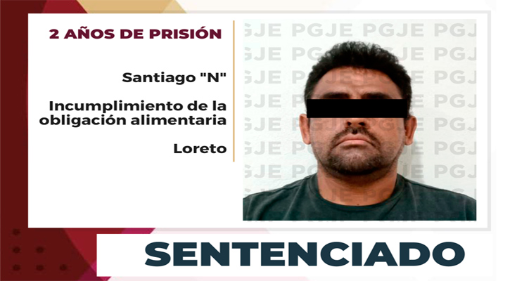 Sentenciado a 2 años de prisión por incumplimiento de la obligación alimentaria en Loreto