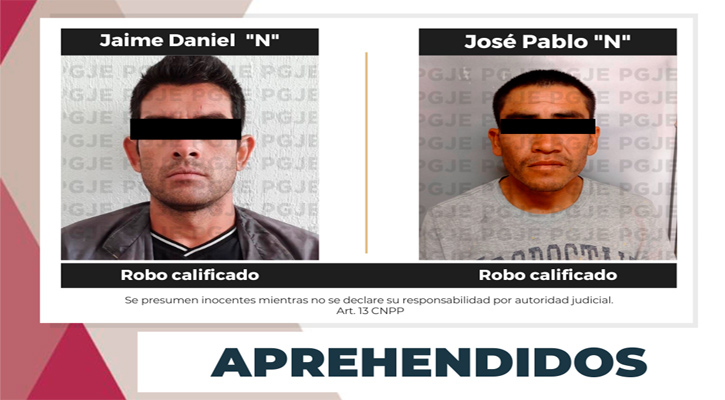 Aprehenden a 2 sujetos por robo en SJC y La Paz