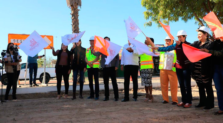 Inició pavimentación con concreto hidráulico del bulevar Pino Pallas en La Paz