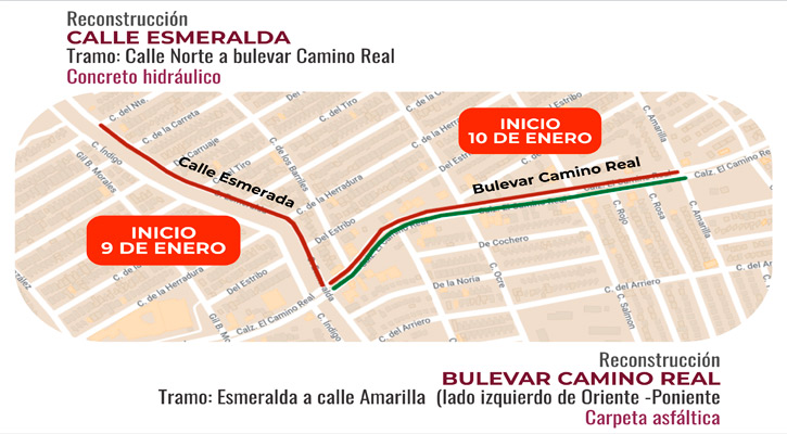Arrancarán tres obras viales en Camino Real