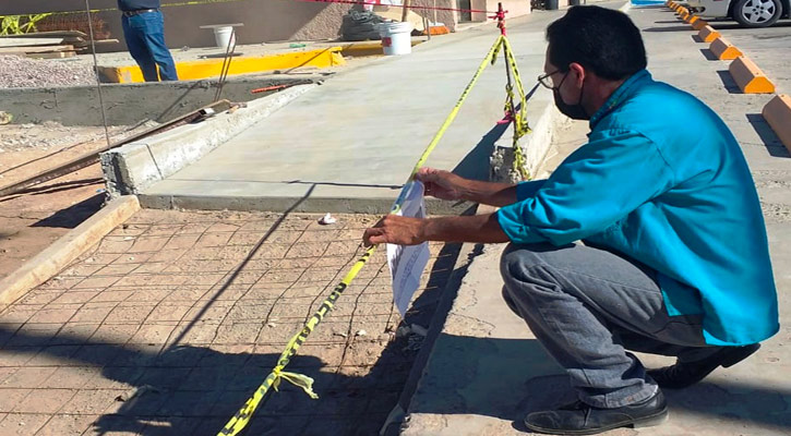 Clausuran en La Paz obra sin autorización para modificar la vía pública Clausuran en La Paz obra sin autorización para modificar la vía pública