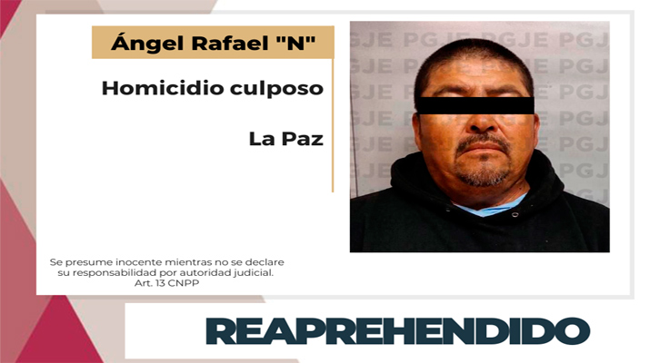 Reaprehenden a sujeto por homicidio culposo en La Paz