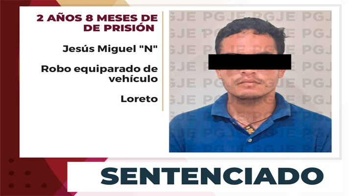 Sentenciado a más de 2 años de prisión el  culpable de robo de vehículo en Loreto