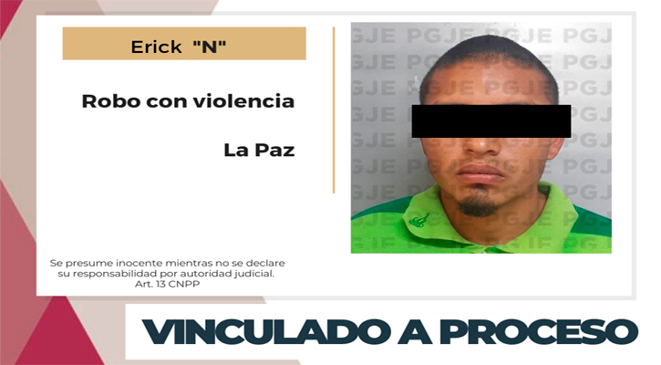 Vinculado a proceso por robo con violencia en La Paz Vinculado a proceso por robo con violencia en La Paz