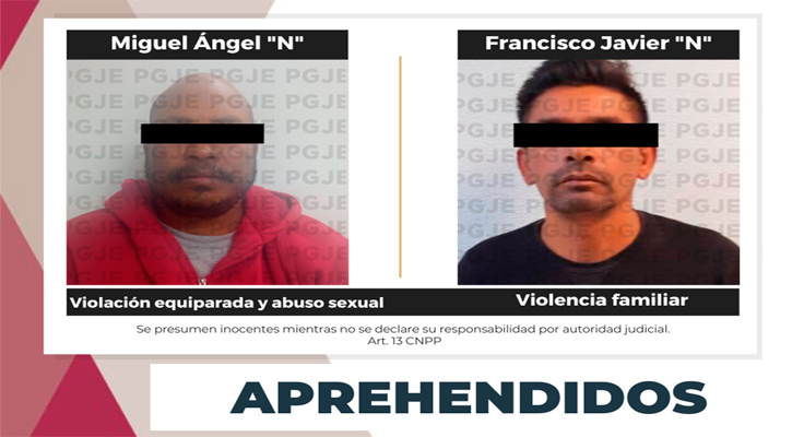 Aprehenden a 2 sujetos por delitos sexuales y contra la familia en CSL y Constitución
