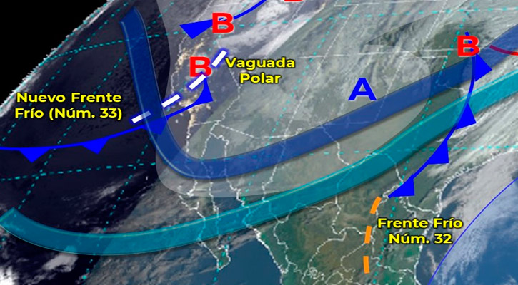 Impactarán a BCS el fin de semana un nuevo frente frío y una vaguada polar