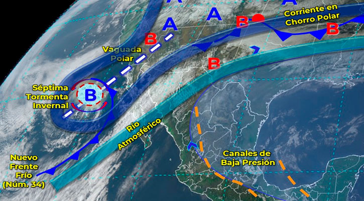 Dos frentes fríos impactarán a BCS esta semana; se pronostican lluvias
