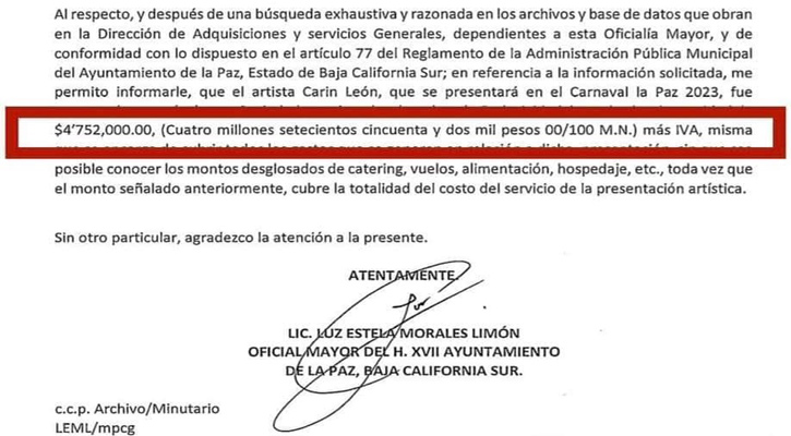 Controversia en redes por costo de la contratación de Carin León en 4.7 mdp