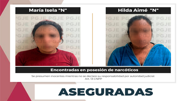 Aseguran a 2 mujeres en posesión de 625 dosis de metanfetamina en La Paz