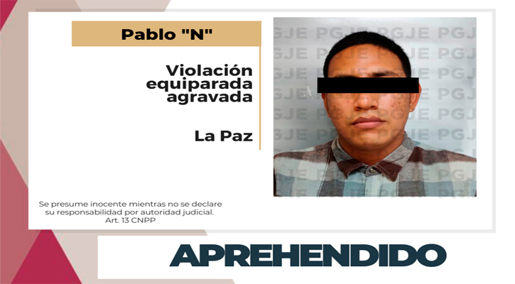 Aprehenden a sujeto por violación equiparada en La Paz