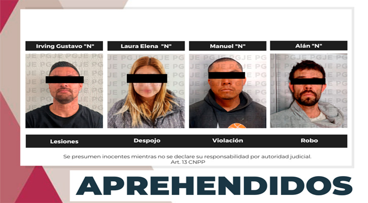Aprehenden a 4 por la comisión de diversos delitos en La Paz y Los Cabos
