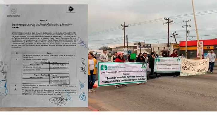 Se manifestó personal de Telebachillerato por incumplimiento en pago de sueldos