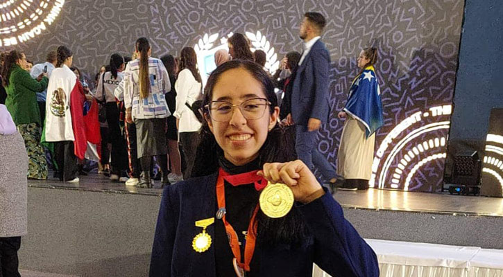 Ganó estudiante de BCS Yaretzi Moncayo la medalla de oro en I-FEST² Túnez 2023 Ganó estudiante de BCS Yaretzi Moncayo la medalla de oro en I-FEST² Túnez 2023