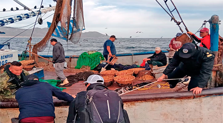 Detienen a barco “Sebastián XV” con 1.6 toneladas de camarón en El Sargento