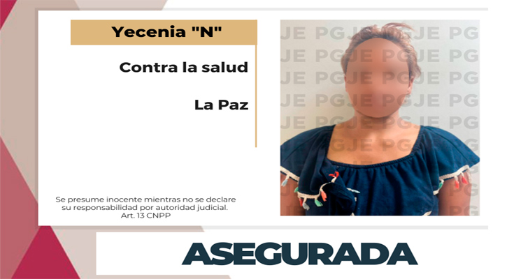 Detienen a mujer con 2,250 dosis de cristal en La Paz Detienen a mujer con 2,250 dosis de cristal en La Paz