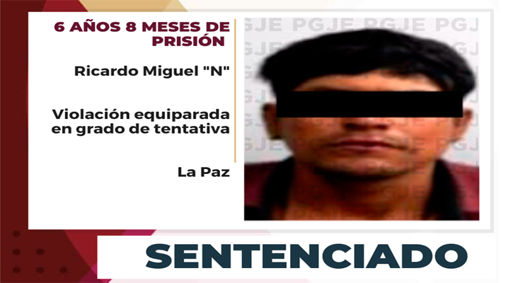 Sentenciado a más de 6 años de prisión por tentativa de violación en La Paz
