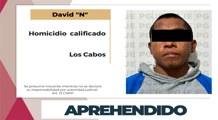 Arrestan a sujeto imputado por homicidio en CSL