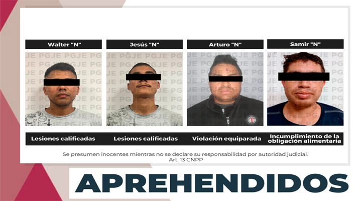 Cumplimentaron órdenes de aprehensión por delitos contra la libertad sexual, la familia y lesiones