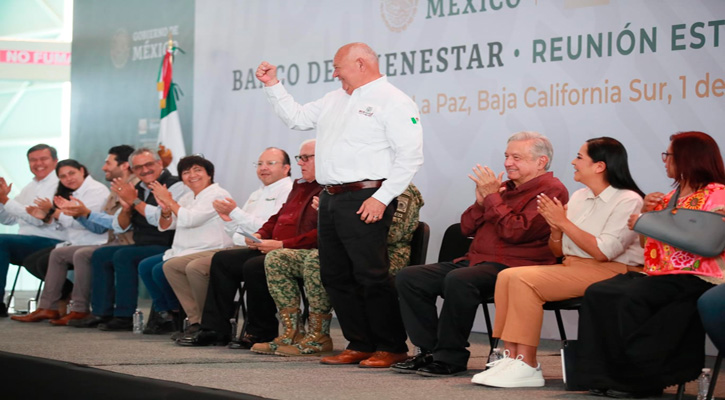 Se evalúan a los Bancos de Bienestar durante la visita de AMLO a BCS