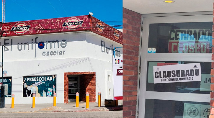 Clausuran tienda El Uniforme; tenía tres cisternas clandestinas