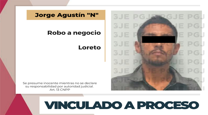 Vinculado a proceso por robo a negocio en Loreto
