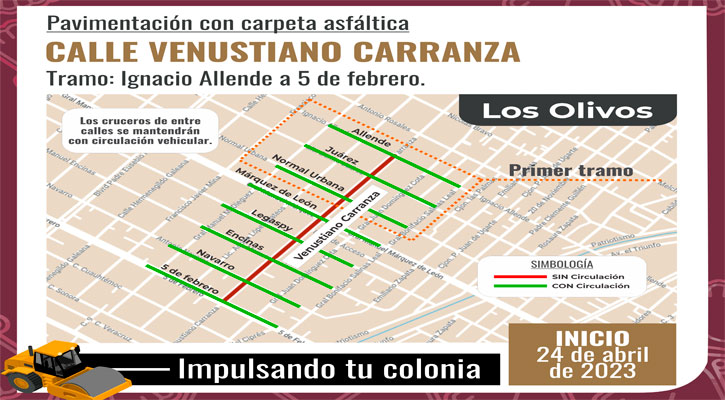 Arrancan pavimentaciones en Los Olivos, Flores Magón y Monte Sinaí en La Paz