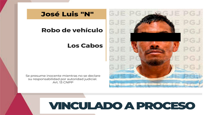 Vinculan a proceso a sujeto por robo de un vehículo en CSL