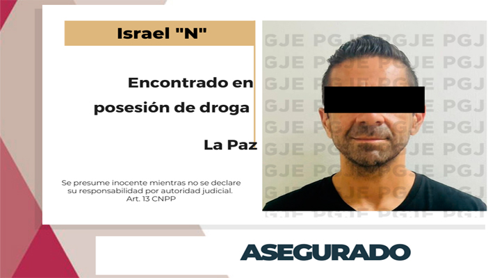 Aseguran a sujeto con marihuana en La Paz