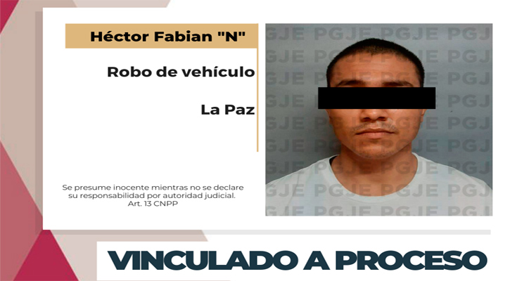 Vinculado a proceso por robo de motocicleta en La Paz