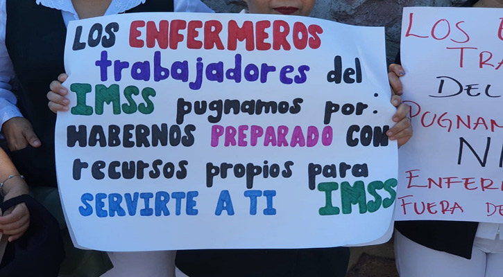 No les incluyen en escalafón y se manifiesta personal de enfermería del IMSS en La Paz