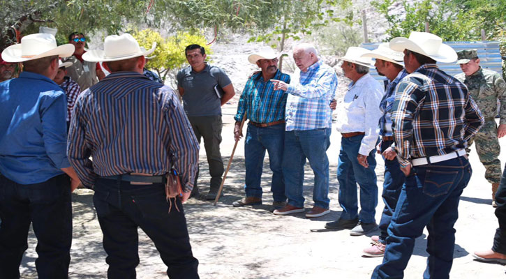Anuncia el Gobernador rehabilitación de caminos en la Delegación de Los Dolores