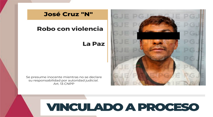 Vinculan a proceso a sujeto por robo con violencia en un negocio de La Paz Vinculan a proceso a sujeto por robo con violencia en un negocio de La Paz