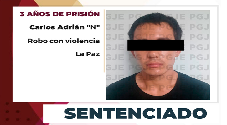 Sentenciado a más de 3 años de prisión por robo con violencia en un Oxxo en La Paz